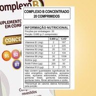 Complexo B Concentrado: 20 Comprimidos com Vitaminas Essenciais - imagem 2
