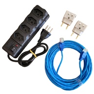 Kit Essencial: Filtro de Linha 4 Tomadas, Cabo Rede Cat5e 10m e 2 Adaptadores Universais - imagem 3