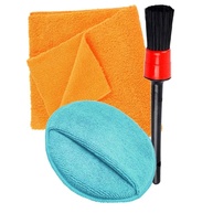 Kit Essencial Karbox: Pincel Detalhamento, Aplicador e Toalha Microfibra 40x60cm para Carro Perfeito - imagem 1