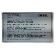 Placa de Instrução Yanmar Agritech: Guia Essencial para Óleo e Combustível - imagem 2