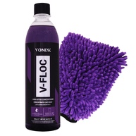 Kit Essencial Lavagem Carros e Motos: Shampoo V-Floc Vonixx + Luva Microfibra Zacs - imagem 1