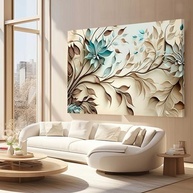 Quadros Decorativos 40x60cm com Estampa Floral - Transforme seu Espaço com Estilo e Sofisticação - imagem 3