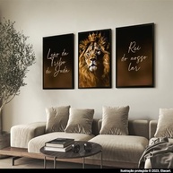 Quadro Decorativo Grande Leão de Judá - Estampa Premium para Sala, Quarto ou Escritório - imagem 3