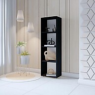 Estante 4 Nichos Calum Preta – Organize com Estilo - imagem 1