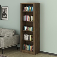 Estante 4 Prateleiras Nogal: Organize Seus Livros! - imagem 1
