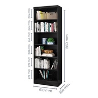 Estante Livreiro com Prateleiras Linus Preto - Design Moderno e Resistente - imagem 4