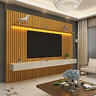 Estante Home Ripada com LED: TV 90" – Elegância! - imagem 1
