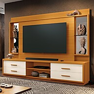 Estante Home TV 75" Leni: Espelho, Gavetas e Design! - imagem 1