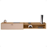 Rack Bancada Suspensa 1.8m Home Supremo King - Estante Moderna para TV até 70" com Porta e Nichos - imagem 2