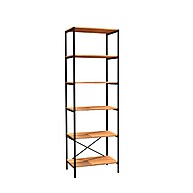 Estante Trento 180cm: Madeira e Preto - imagem 1