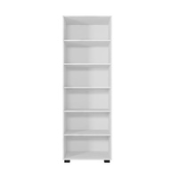 Kit 3 Estantes para Livros 5 Prateleiras 188cm Office Branco - Organize com Estilo e Funcionalidade - imagem 5