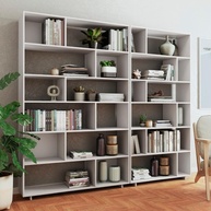 Conjunto de 2 Estantes para Livros Euforia Yescasa - Design Moderno em MDP Branco - imagem 1