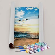 Kit Pintura Terapêutica A Praia Maravilhosa - Relaxamento e Bem-Estar com Arte - imagem 3