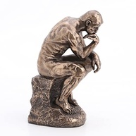 Veronese Design Estátua de Resina Fundida Rodin The Thinker 20,32 cm Acabamento Bronze - Réplica Artística de Qualidade - imagem 5