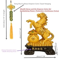 Estátua Feng Shui Ano Chinês 2026 - Cavalo com Moedas do Imperador para Sorte e Prosperidade - imagem 4