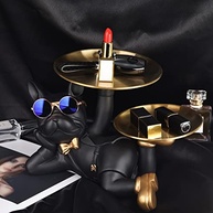 Estátua de Mordomo Bulldog Francês com Bandeja – Decoração Elegante e Divertida para Casa - imagem 3