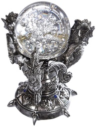 Dragons of Corfu Castle - Estátua Decorativa Gótica com Globo de Vidro, 12 cm, Design Toscano - imagem 1