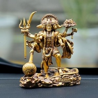 Ídolo Panchmukhi Hanuman Ji em Resina - Estátua de Proteção com 5 Faces para Carro, Casa e Escritório - imagem 2