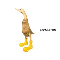 Estátua de Pato em Resina com Galochas - Decoração Artesanal para Casa e Jardim - imagem 4