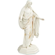 Estátua de Jesus Cristo Ressuscitado em Mármore Dourado - Decoração Religiosa Elegante - imagem 5