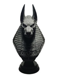 Estátua Decorativa de Anubis - Deidade Egípcia em Preto Fosco para Altar e Decoração Temática - imagem 2