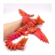 Estátua de Dragão Vermelho 3D 21cm - Decore seu Espaço com Magia - imagem 1