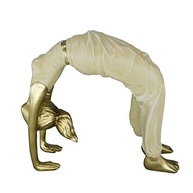 Estátua Abstrata de Ioga para Decoração Feminina | Peça Artesanal em Resina Dourada - imagem 2