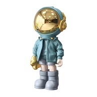 Estátua de Astronauta em Poliresina - Mini Escultura Decorativa Azul para Mesa e Quarto - imagem 1
