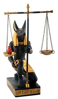 Estátua de Anúbis Escalas da Justiça - Coleção Verão Preto e Dourado - imagem 2