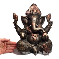 Estátua de Ganesha em Resina Bronze 30cm - Decoração com Boas Energias e Proteção - imagem 2