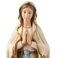 Estátua de Nossa Senhora de Lourdes 25,4 cm - Escultura Católica Renascentista em Resina de Pedra, Decoração Inspiradora para Casa e Igreja - imagem 5