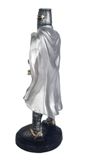 Cavaleiro Medieval Ordem dos Templários em Resina - Estátua Colecionável 23cm - imagem 5