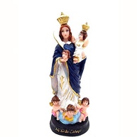 Estátua de Nossa Senhora das Cabeças em Resina 17 cm - Imagem Sagrada Detalhada para Oração - imagem 2