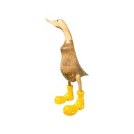 Estátua de Pato em Resina com Galochas - Decoração Artesanal para Casa e Jardim - imagem 1