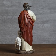 Estátua Católica do Bom Pastor - 30cm - Escultura Renascentista Pintada à Mão - Decoração e Presente Religioso - imagem 5