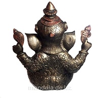 Estátua de Ganesha em Resina Bronze 30cm - Decoração com Boas Energias e Proteção - imagem 4