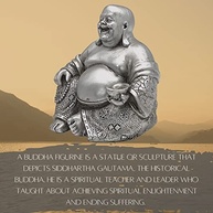 Estátua de Buda Sorridente Lucky Happy 15 cm - Decoração com Energia Positiva Bellaa 25761 - imagem 3