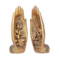 Escultura Budista de Resina - 2 Estátuas de Buda para Decoração Zen e Meditação - imagem 2