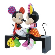Estatueta Disney Britto Mickey e Minnie Amor no Banco do Parque - 16 cm - Coleção Exclusiva - imagem 4