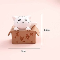 Gatinho Fofo em Resina - Estatueta Decorativa para Carro e Ambientes (Branca) - imagem 4
