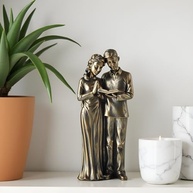 Estatueta de Casal Orando em Resina - 20cm - Decoração Cristã para Casa e Presente Religioso - imagem 5