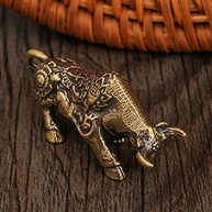 Elegante Estatueta de Touro em Latão - Escultura Animal Chinês Abstrato para Decoração de Mesa - imagem 4