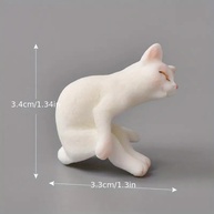 Estatueta de Gato com Micro Paisagem - Decoração Criativa para Desktop - imagem 2
