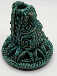 Estatueta de Quetzalcoatl em Malaquita Verde - Deusa Asteca Mãe Natureza - imagem 5