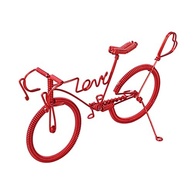 Estatueta de Bicicleta em Metal Vermelho - Decoração Criativa para Mesa, Casa e Escritório - imagem 2