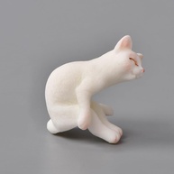 Estatueta de Gato com Micro Paisagem - Decoração Criativa para Desktop - imagem 1