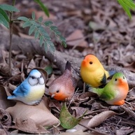 4 Estatuetas de Pássaros em Miniatura em Resina - Decoração Realista para Jardim, Varanda e Estante - imagem 2
