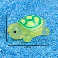 50 Mini Estatuetas de Tartarugas Marinhas Luminosas - Resina Brilha no Escuro para Decoração e Bricolagem - imagem 4