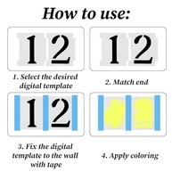 Kit de 20 Estênceis Numéricos 10cm - Plástico Resistente para Pintura de Endereços em Paredes, Caixas de Correio e Mais - imagem 4