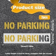 Estêncil de Silicone para Sinalização de Estacionamento Reservado - 2 Peças, 10cm, Flexível e Reutilizável - imagem 3